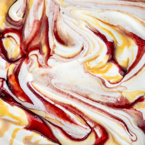 Salted Honey Peanut Butter and Jelly ice cream from love creamery in Duluth MN Superior WI