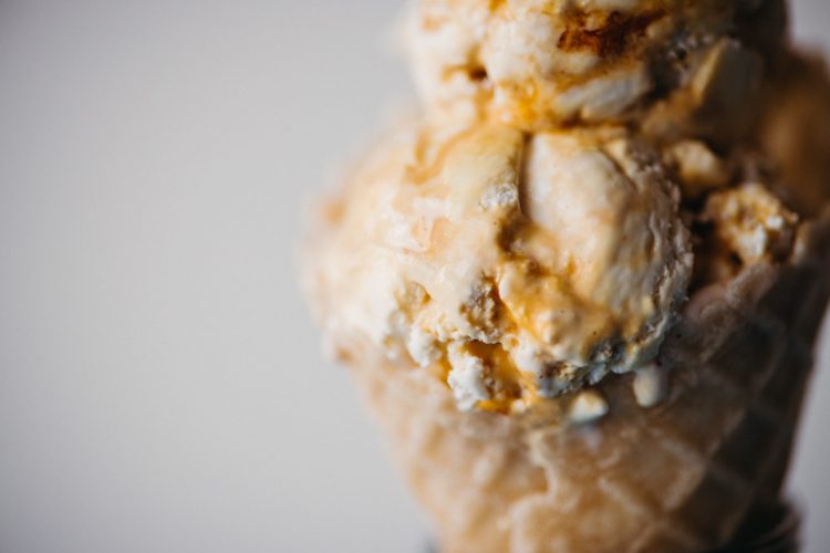 Chamomile Honeycomb Ice Cream Cone