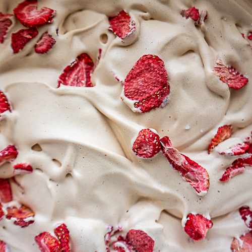 Strawberry ice cream from Love Creamery Duluth MN Superior WI