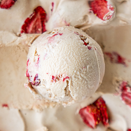 Strawberry ice cream from Love Creamery Duluth MN Superior WI