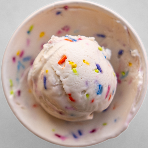 Vegan Vanilla with Sprinkles ice cream from Love Creamery in Duluth MN Superior WI