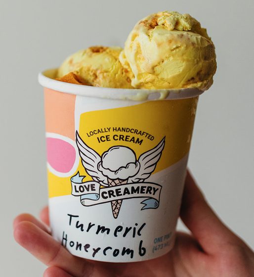 love creamery turmeric honeycomb ice cream