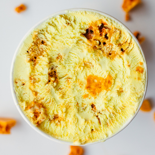 Turmeric Honeycomb Ice Cream from Love Creamery Duluth MN Superior WI
