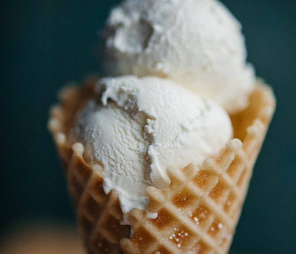 love creamery salted honey ice cream cone