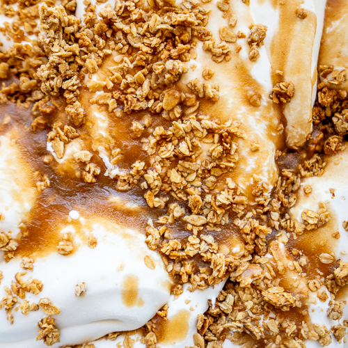 Rhubarb Crisp ice cream from Love Creamery Duluth MN Superior WI