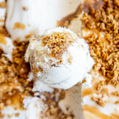 Rhubarb Crisp ice cream from Love Creamery Duluth MN Superior WI