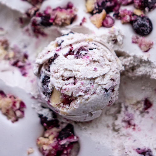Blueberry Crisp Ice Cream from Love Creamery in Duluth MN and Superior WI