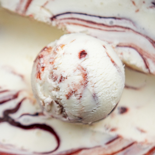 Goat Cheese Black Currant ice cream from Love Creamery Duluth MN Superior WI Ice Cream