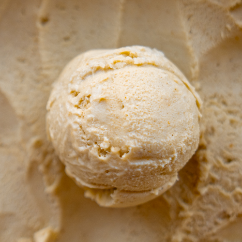 Vegan Pumpkin Spice w Caramel Swirl ice cream from Love Creamery in Duluth MN Superior WI