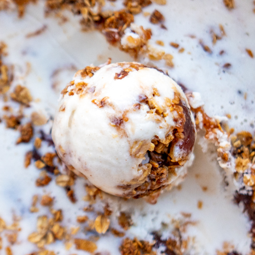 Vegan Strawberry Crisp from Love Creamery Duluth MN Superior WI Ice Cream